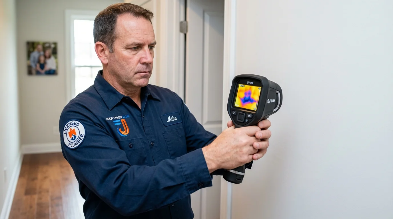 Thermal imaging leak detection by Johns Plumbing LLC in West Sand Lake